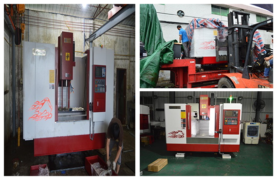 中山三鄉三線軌加工中心V8出機至客戶廠內